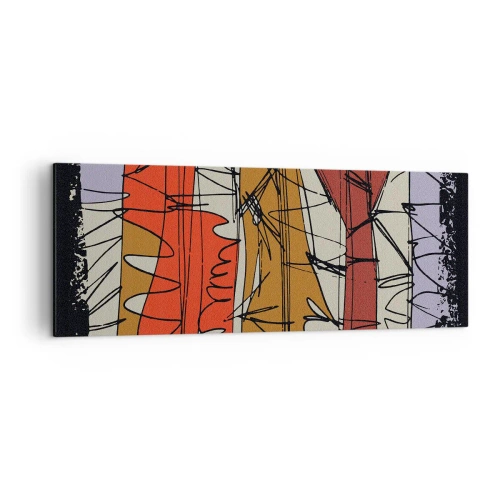Obraz na plátně - Spontánní kompozice - 140x50 cm