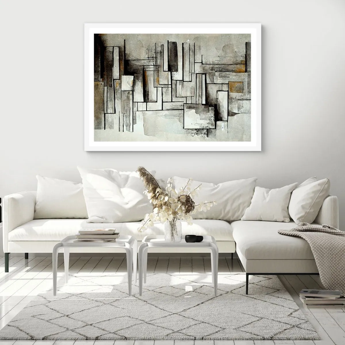 Plakát v bílém rámu - Síla jednoduchosti - 70x50 cm