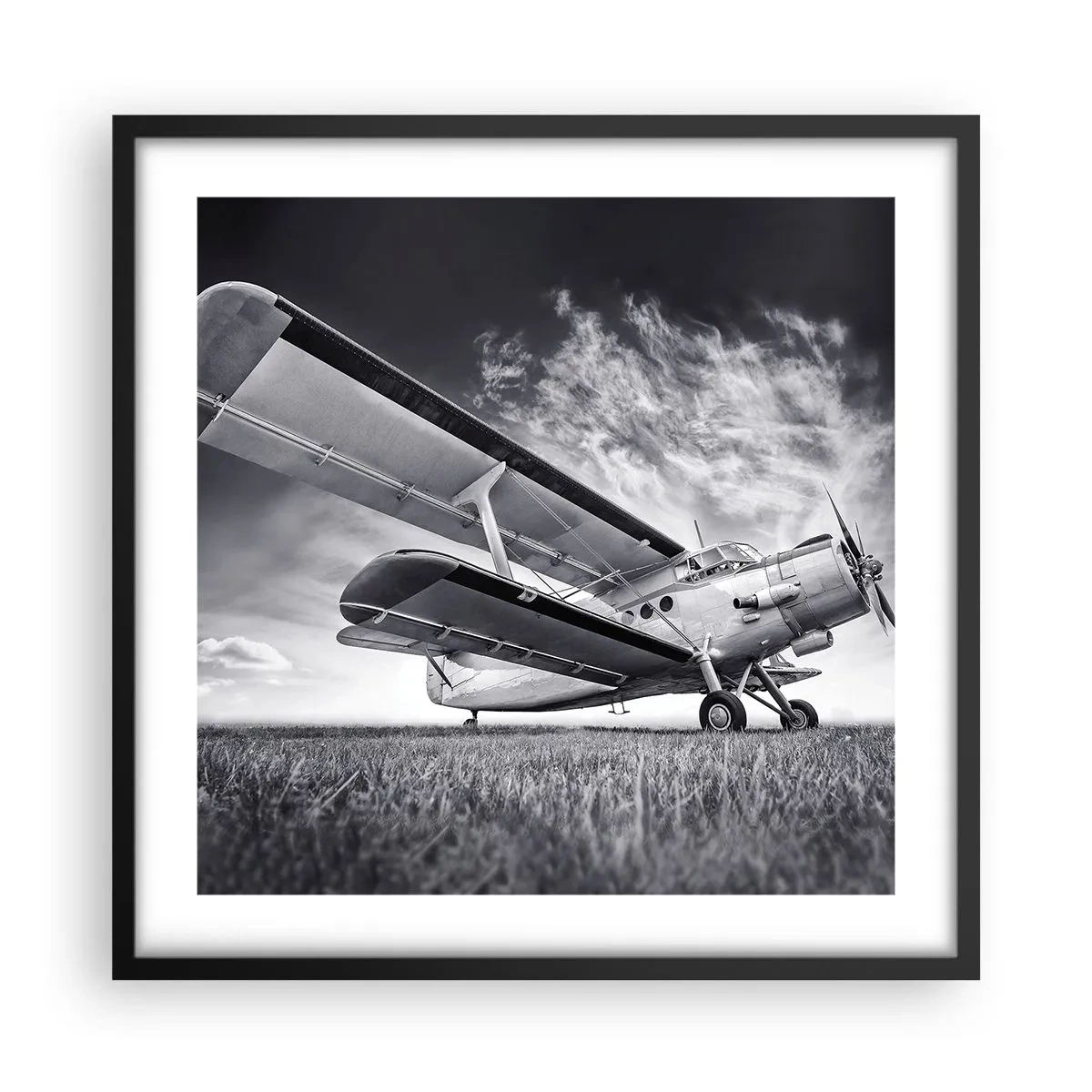 Plakát v černém rámu - Okřídlený poutník - 50x50 cm