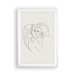 Plakát v bílém rámu - Zamotaní citem - 61x91 cm