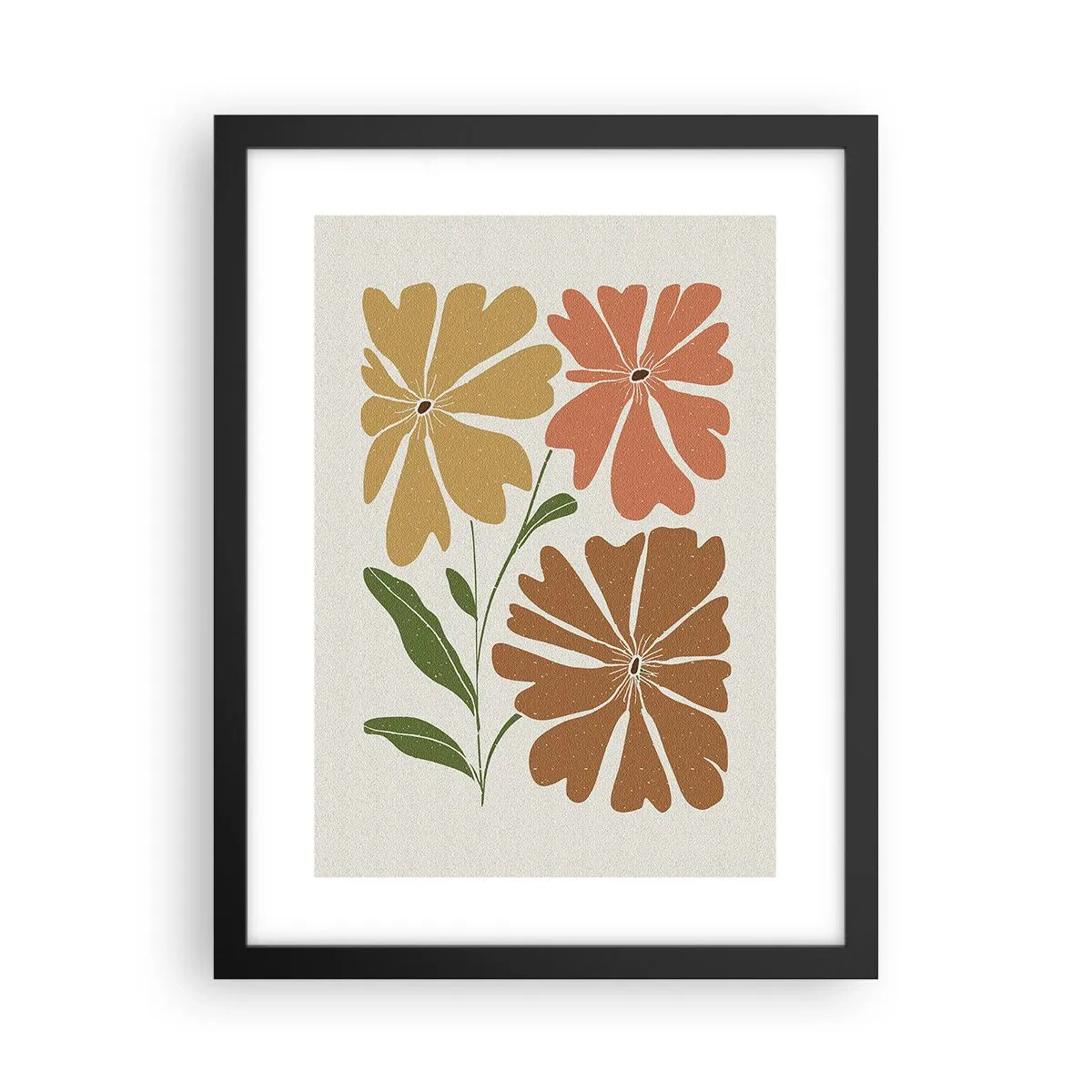 Plakát v černém rámu - Příroda a geometrie - 30x40 cm