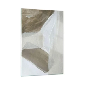 Obraz na skle - Vlna bílé - 50x70 cm