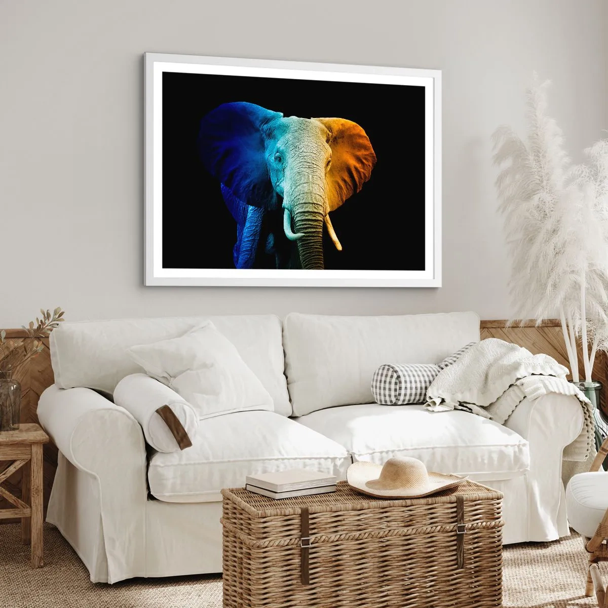 Plakát v bílém rámu - Výstřední muž, ale ne podivín - 100x70 cm