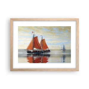 Plakát v rámu světlý dub - Pluj, námořníku… - 40x30 cm