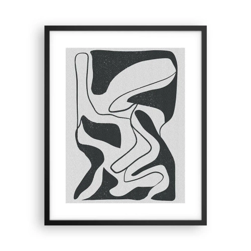Plakát v černém rámu - Abstraktní hra v labyrintu - 40x50 cm