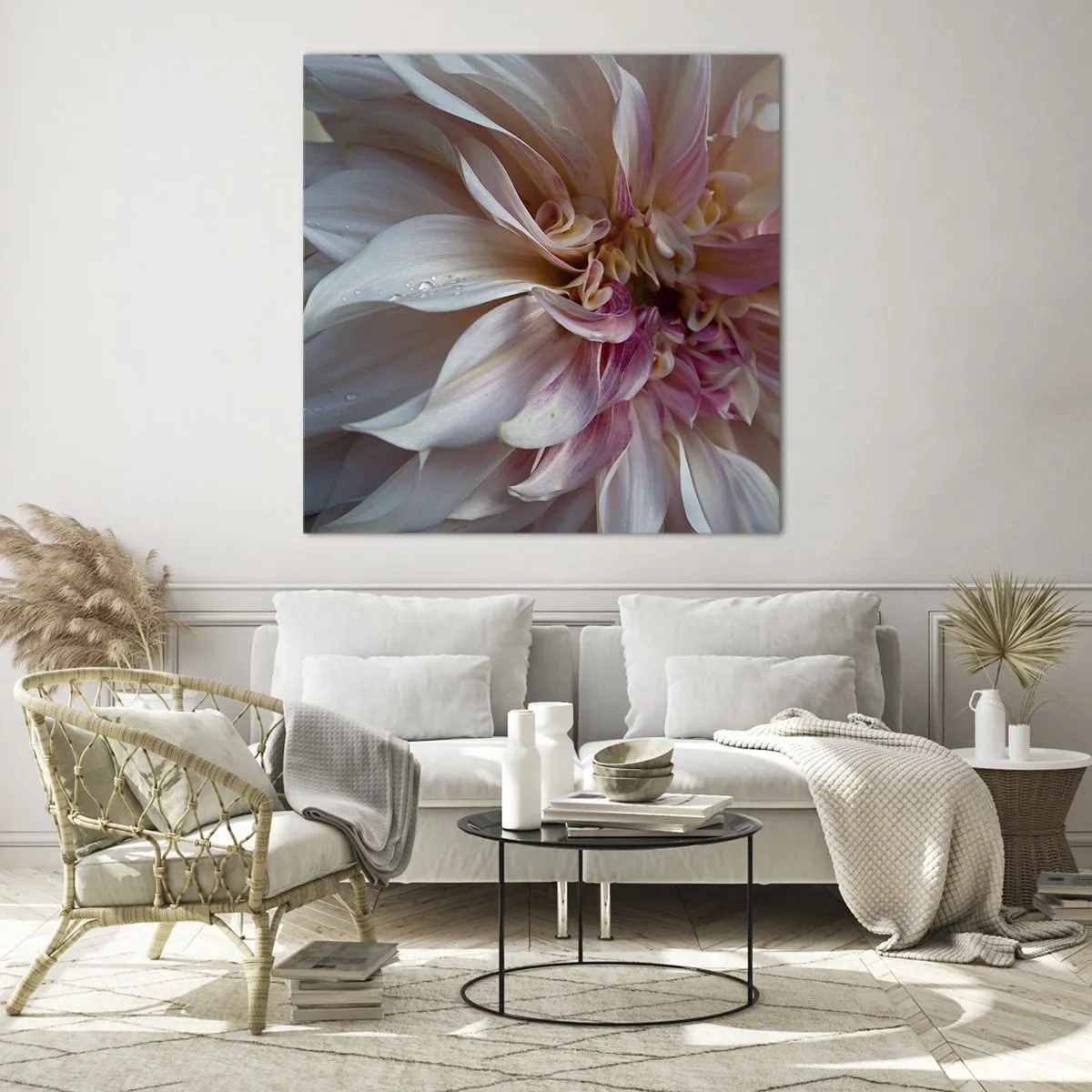 Obraz na skle - Kvetoucí svěžest - 30x30 cm