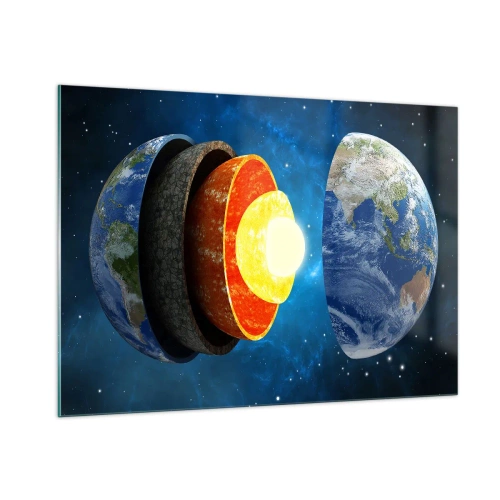 Obraz na skle - Výprava do středu Země - 100x70 cm