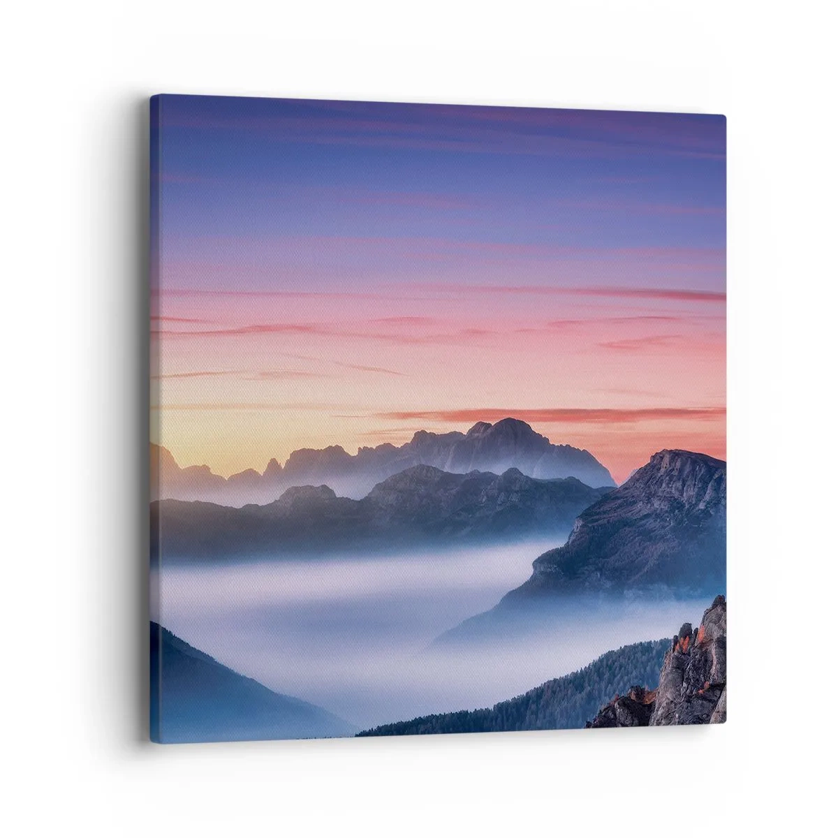 Obraz na plátně - Nad údolími - 40x40 cm