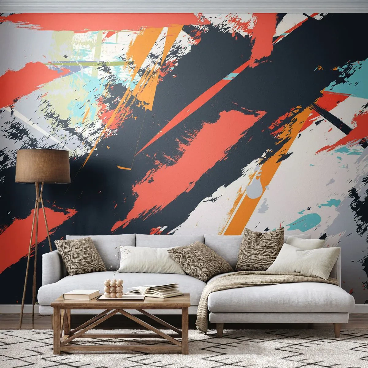 Fototapeta na míru Premium Canvas - Dynamická kompozice - Abstrakce, Graffiti, Kus