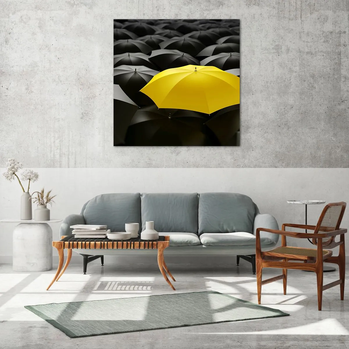 Obraz na skle - Sbohem smutku - 50x50 cm