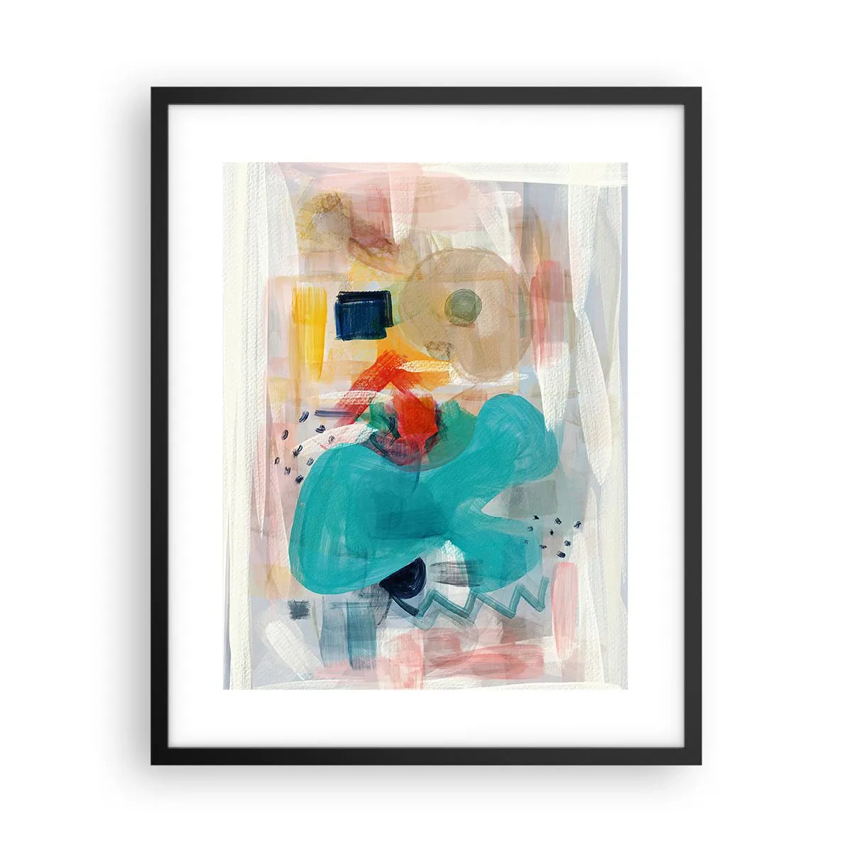 Plakát v černém rámu - Barevná hra - 40x50 cm