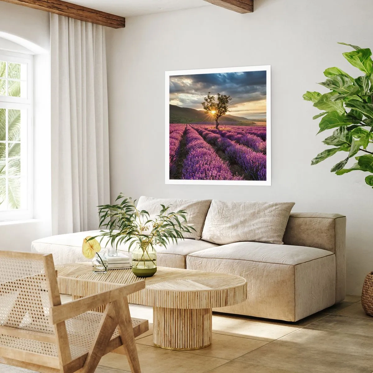 Plakát - Aroma v barvě lila - 40x40 cm
