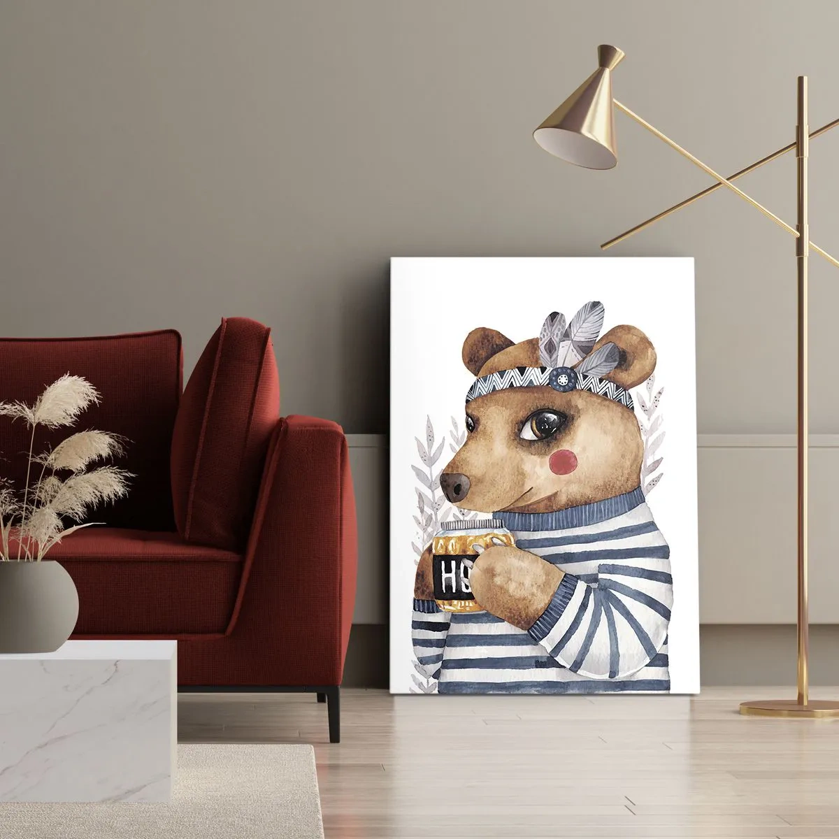 Obraz na plátně - Sladký medvídek - 50x70 cm
