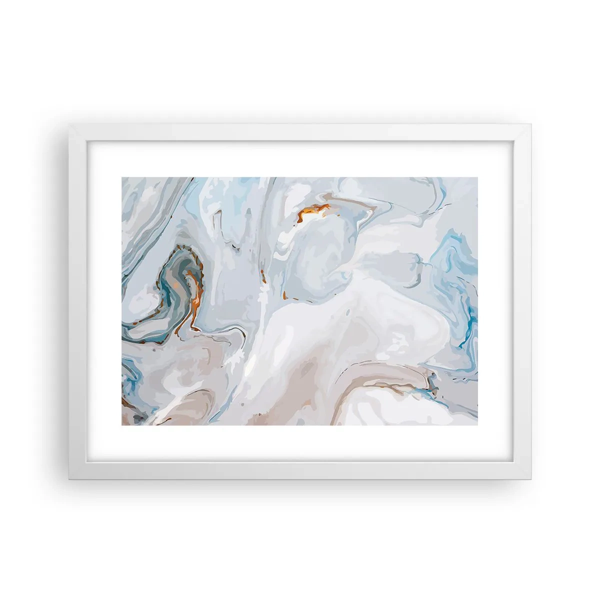 Plakát v bílém rámu - Povznesená bílá - 40x30 cm