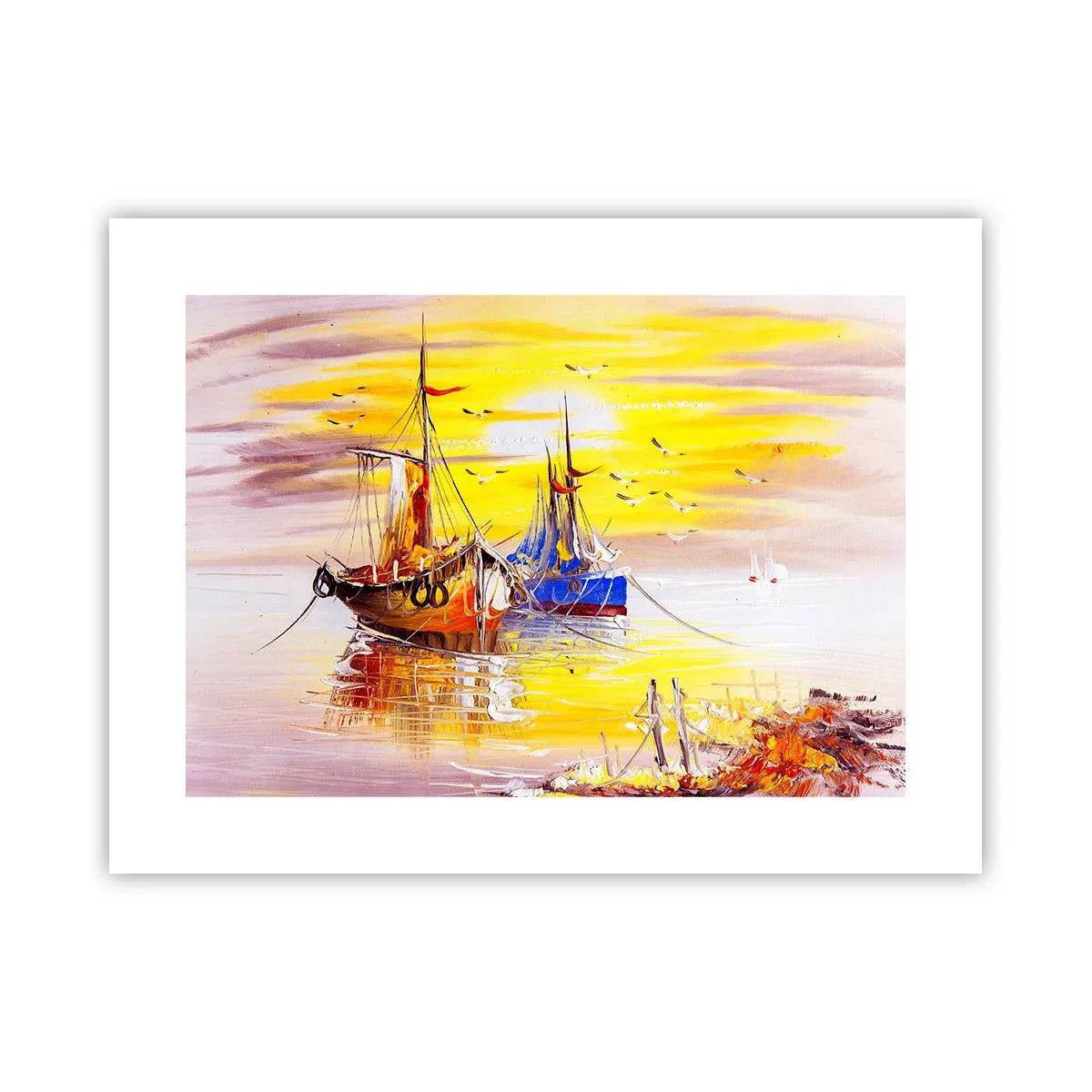 Plakát - Zasloužený odpočinek v přístavu - 40x30 cm