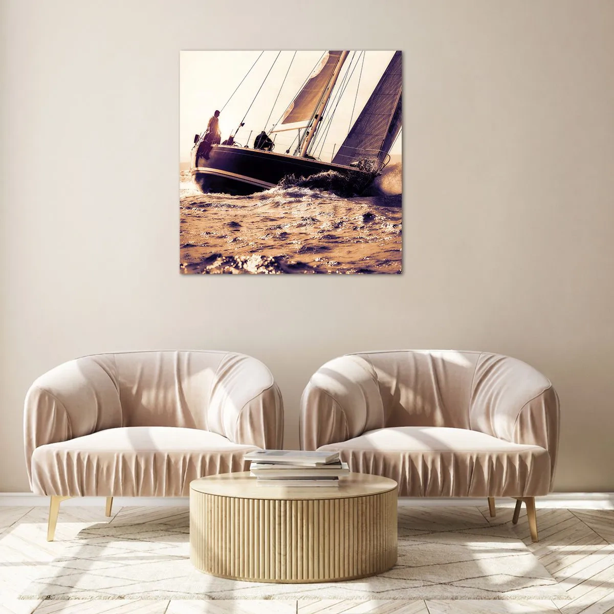 Obraz na skle - Pluj námořníku - 40x40 cm