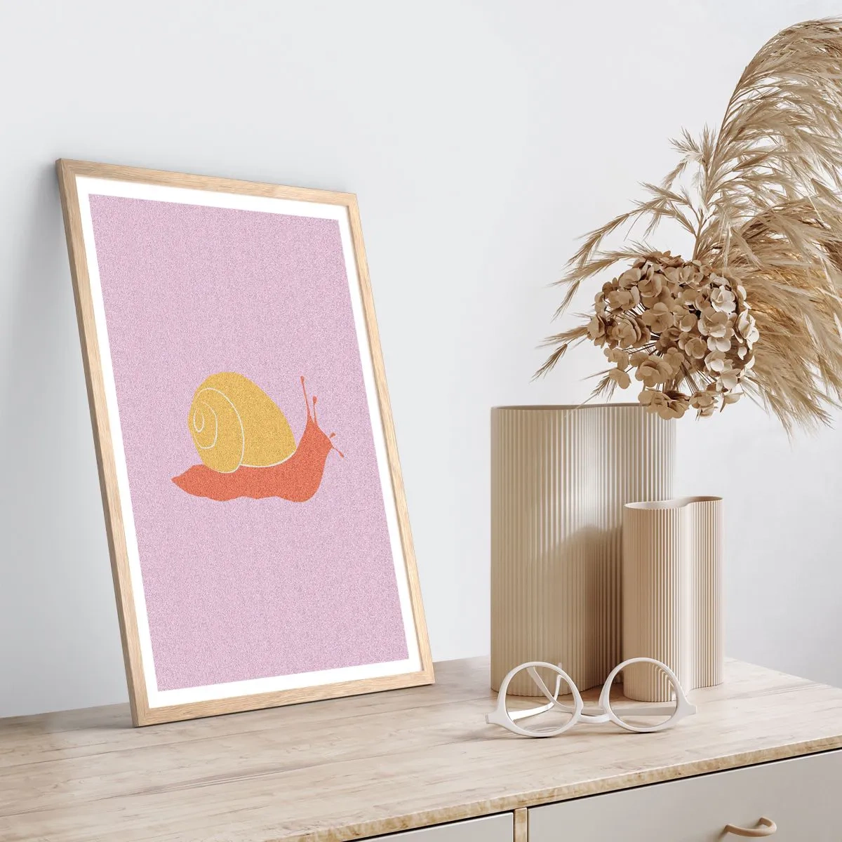 Plakát v rámu světlý dub - Není kam spěchat - 70x100 cm