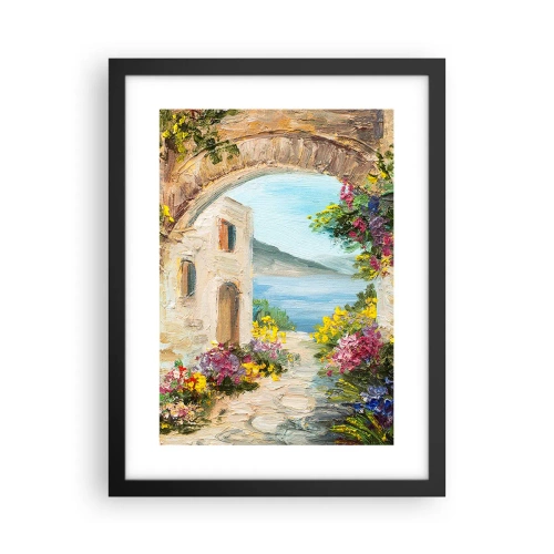 Plakát v černém rámu - Půvab pobřežní krajiny - 30x40 cm