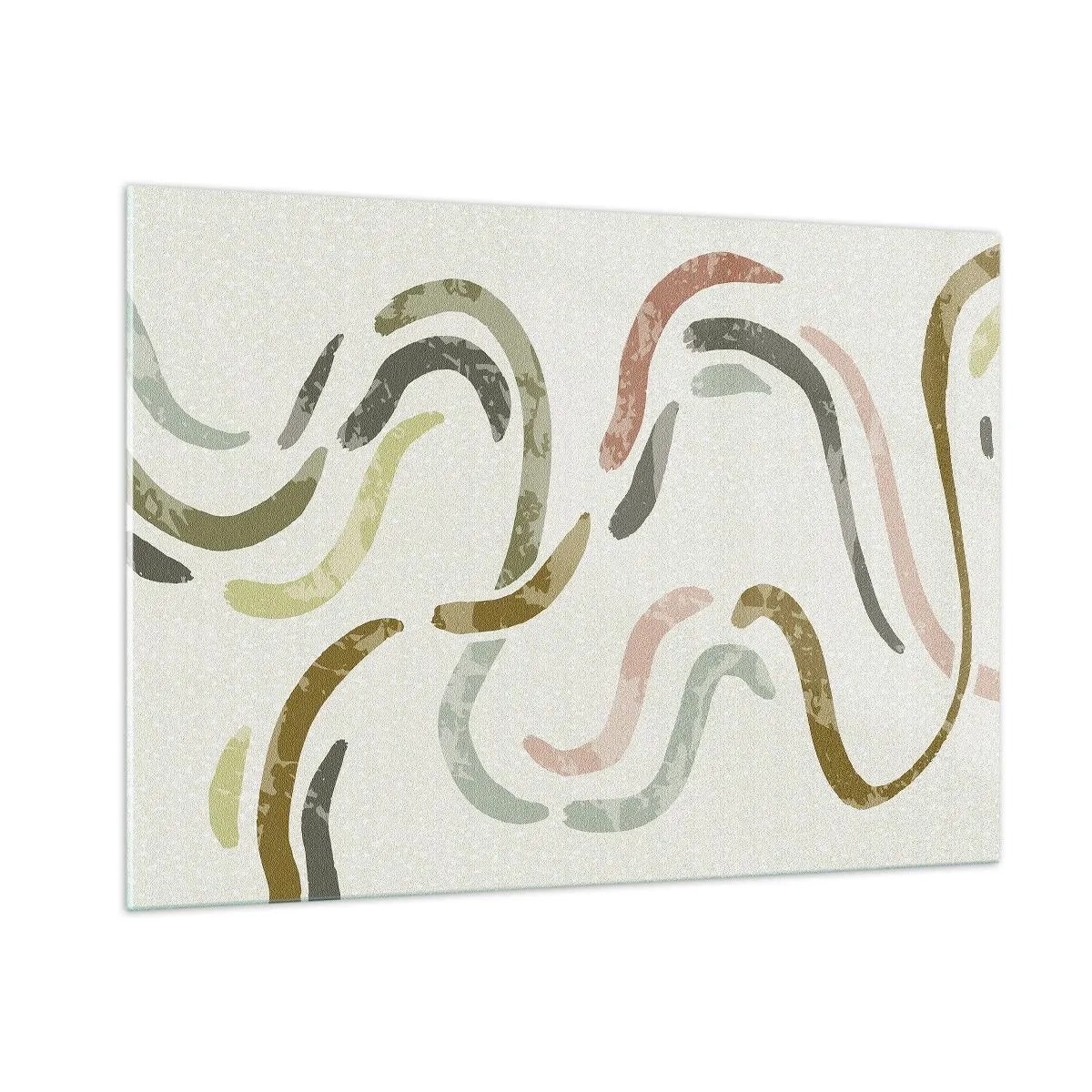 Obraz na skle - Radostný tanec abstrakce - 100x70 cm