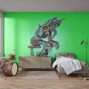 Fototapeta Premium Sand - Nad podstatou bytí - Abstrakce, Inteligentní robot, Pro děti - 400x280 cm