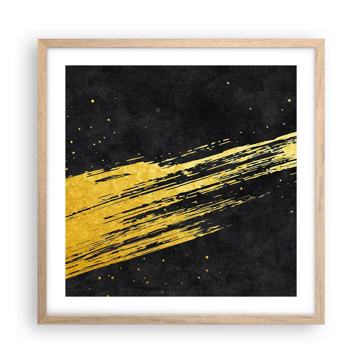 Plakát v rámu světlý dub - Skok do hyperprostoru - 50x50 cm