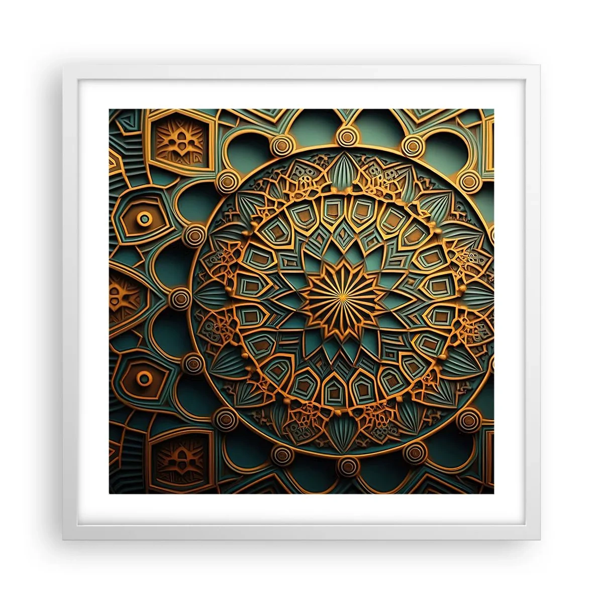 Plakát v bílém rámu - V arabském stylu - 50x50 cm