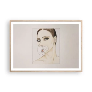 Plakát v rámu světlý dub - Symbol elegance a krásy - 100x70 cm