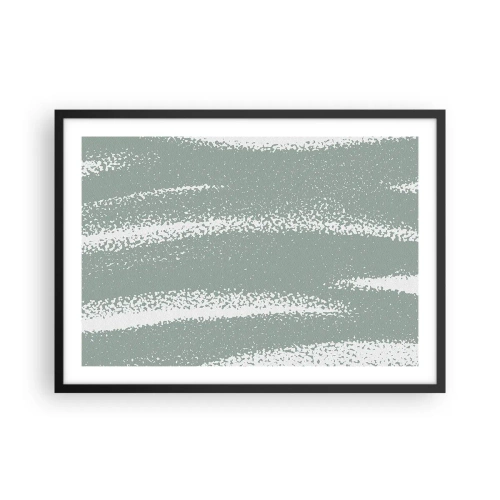 Plakát v černém rámu - Abstrakce v zimním stylu - 70x50 cm