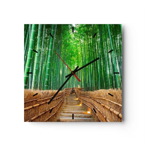 Nástěnné hodiny - Esence asijské přírody - 30x30 cm