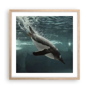 Plakát v rámu světlý dub - Vítejte v mém světě - 50x50 cm