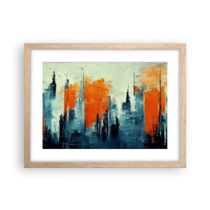 Plakát v rámu světlý dub - Moderní krajina - 40x30 cm