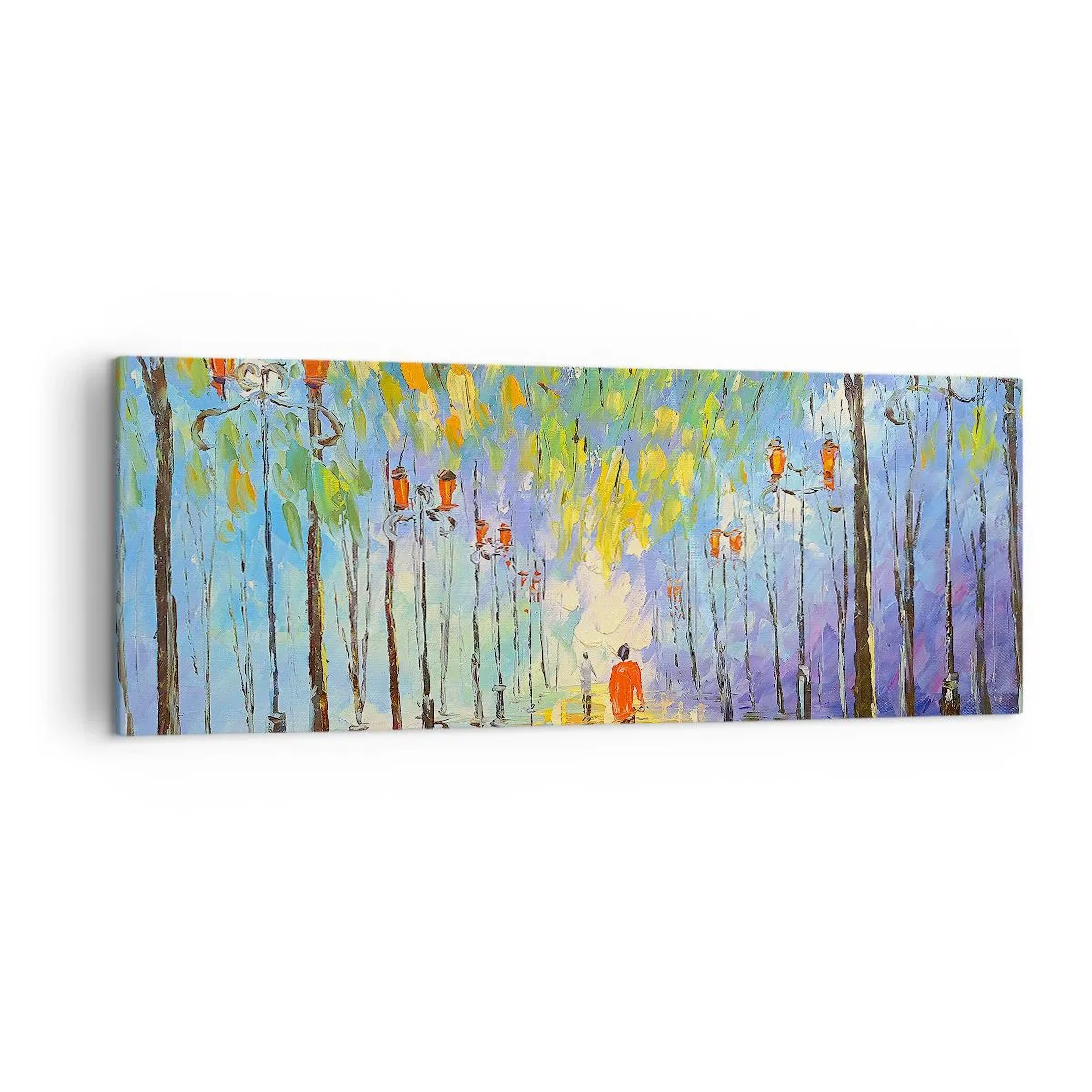 Obraz na plátně - Noční píseň deště - 140x50 cm