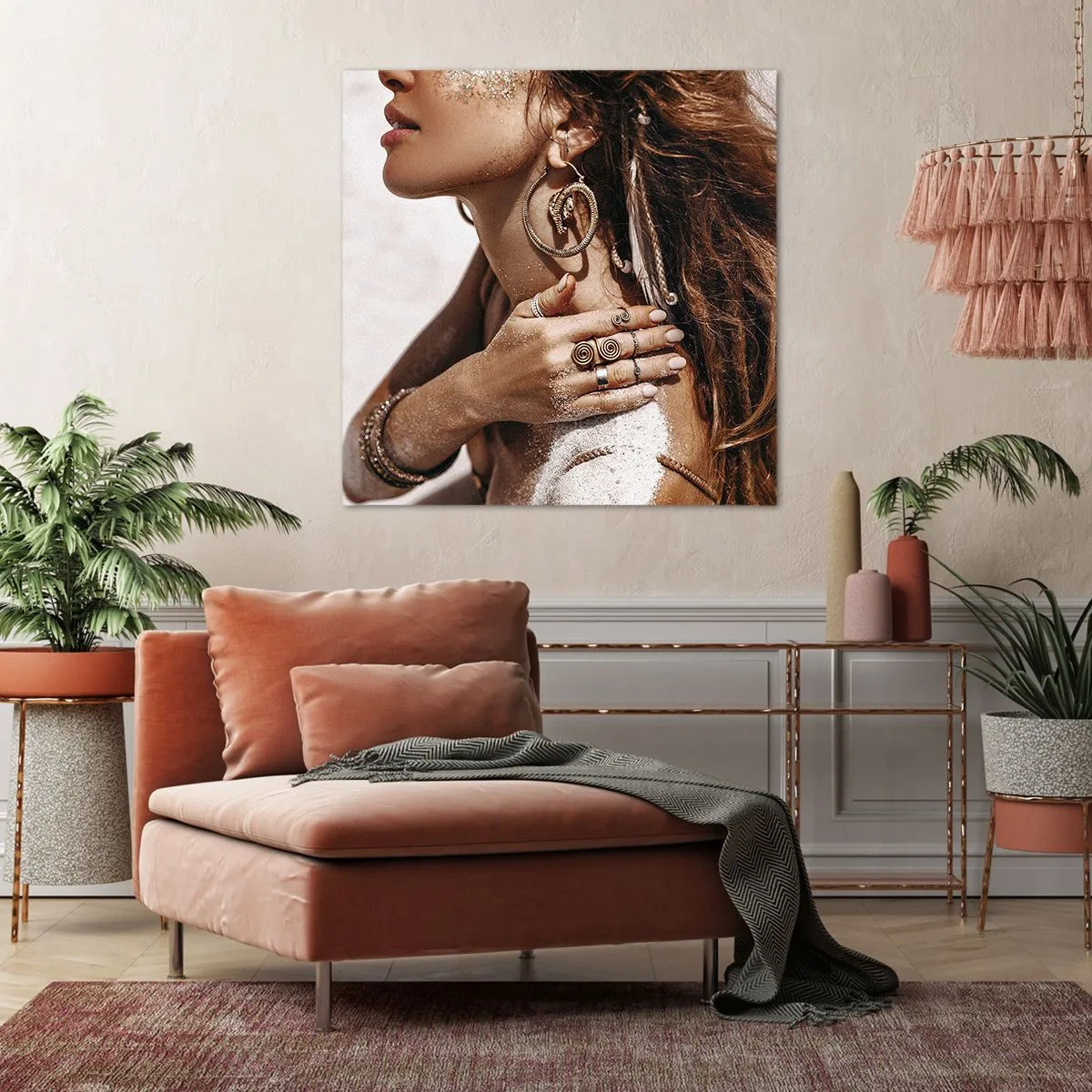 Obraz na plátně - Královna divoké pláže - 60x60 cm