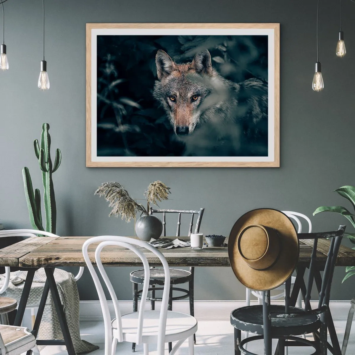 Plakát v rámu světlý dub - Predátor - 70x50 cm