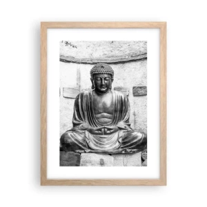 Plakát v rámu světlý dub - U zdroje klidu - 30x40 cm