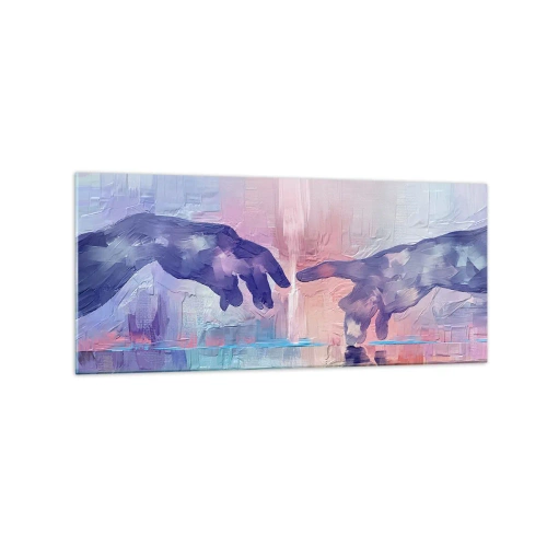 Obraz na skle - Božská jiskra života - 120x50 cm