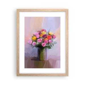 Plakát v rámu světlý dub - Zachycená krása - 30x40 cm