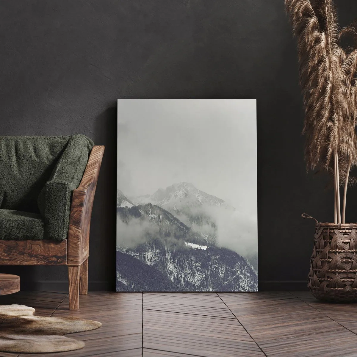 Obraz na plátně - Mlžné údolí - 65x120 cm