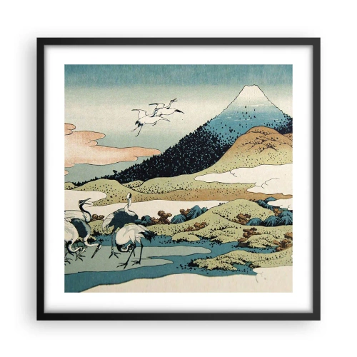 Plakát v černém rámu - V japonském duchu - 50x50 cm