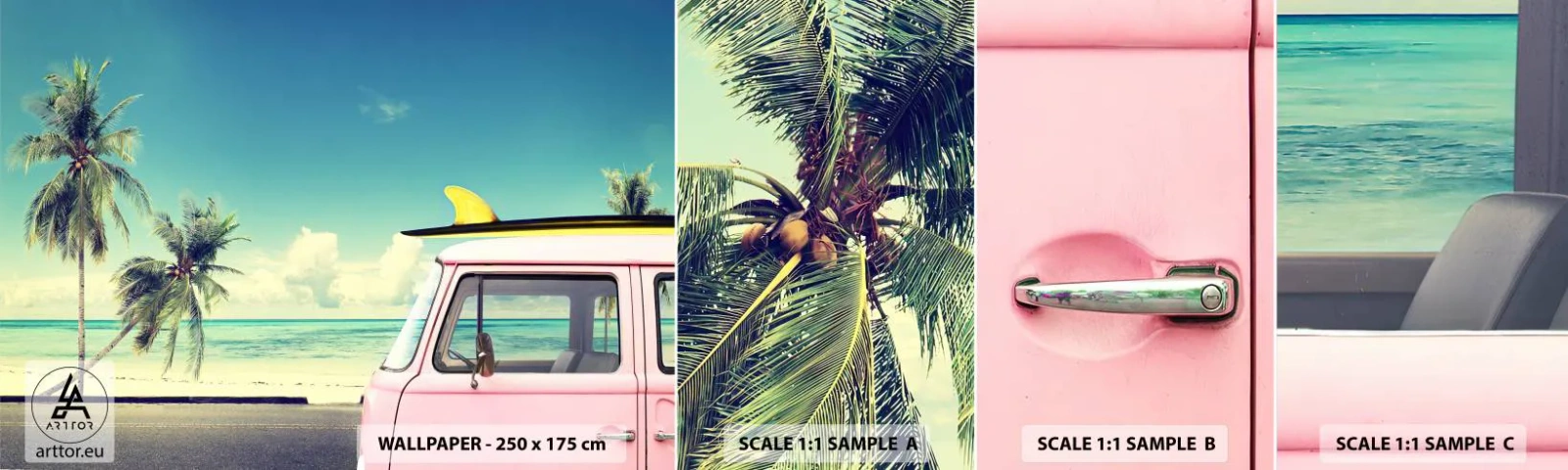 Fototapeta Vzorek Standard Eco - Prázdniny, je čas začít - Krajina, Pláž, Surfování - 100x30 cm