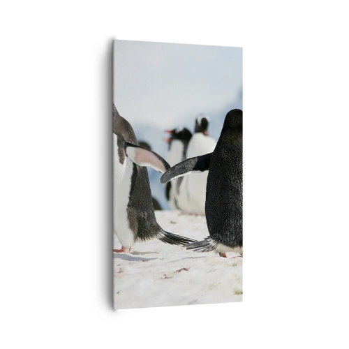 Obraz na plátně - Tanec na sněhu - 65x120 cm