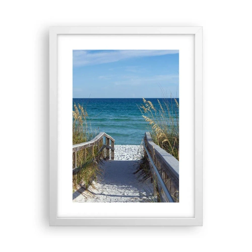 Plakát v bílém rámu - Na slunci, ve větru - 30x40 cm