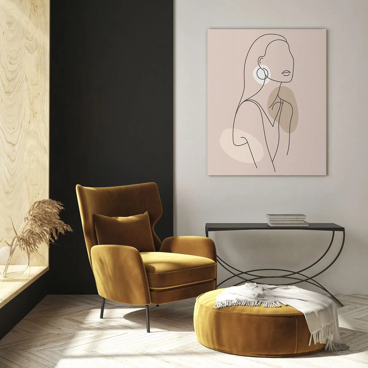 Obraz na skle - Dívčí ikona - 50x70 cm
