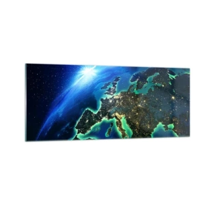Obraz na skle - Jiskřivá Evropa - 100x40 cm