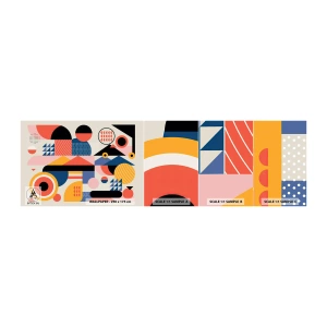 Vzor Fototapety Samolepicí Deluxe Sticker - Kompozice: pojďme si hrát - Abstrakce, Vektor, Moderní - 100x30 cm