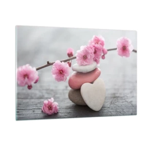 Obraz na skle - Blaženost s višňovým květem - 120x80 cm