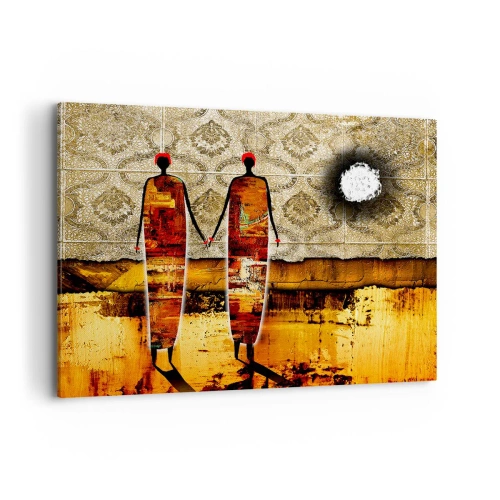 Obraz na plátně - Etnická kompozice v barvách Afriky - 120x80 cm