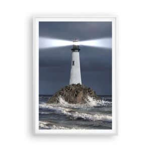 Plakát v bílém rámu - Zde…zde…tady! - 70x100 cm