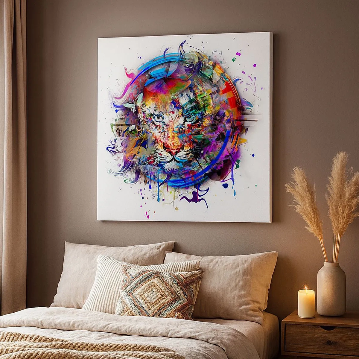 Obraz na plátně - Skrývá se za duhovým závojem - 30x30 cm