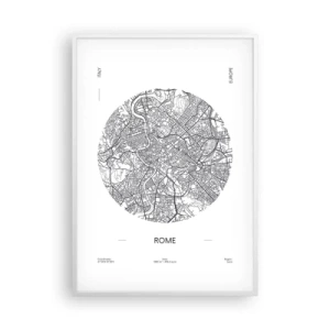 Plakát v bílém rámu - Anatomie Říma - 70x100 cm
